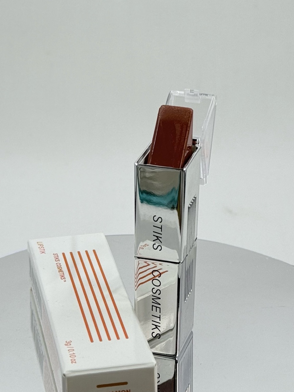 STIKS COSMETIKS Brown Cream Lipstick shade Cinnamon 3g full size BNIB
